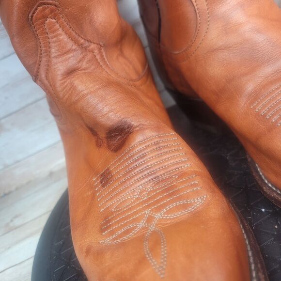 Tony Lama 5084 Men Size 7.5 USA Distressed Brown Western Cowboy Boots main image 11